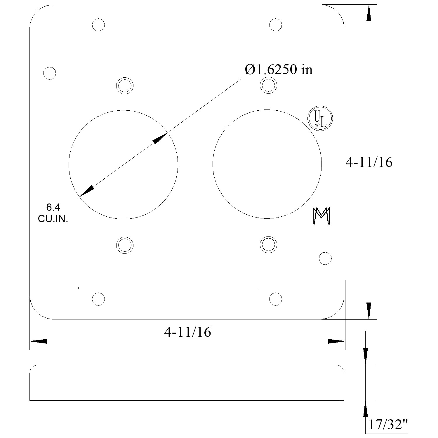 4-11-16-inch-square-cover-raised-1-2-inch-2-1-62-dia-tl