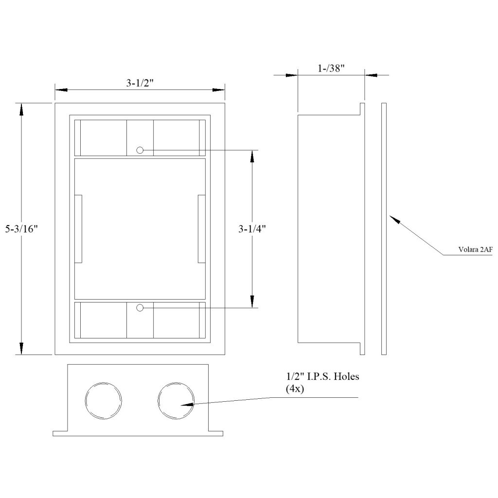 Flanged box extension with four 1/2 inch outlets - Mulberry Metal