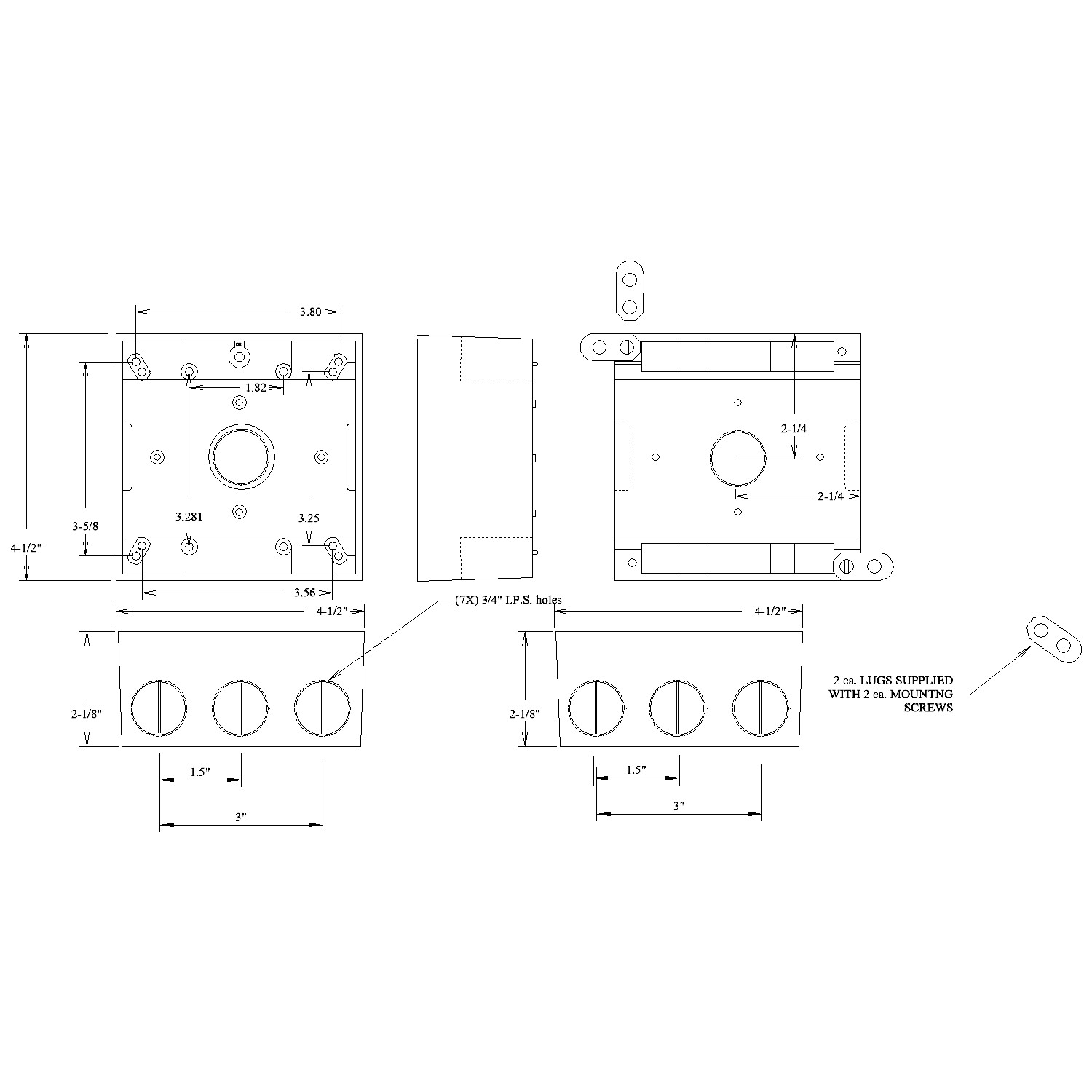 Receptacle Box Dimensions