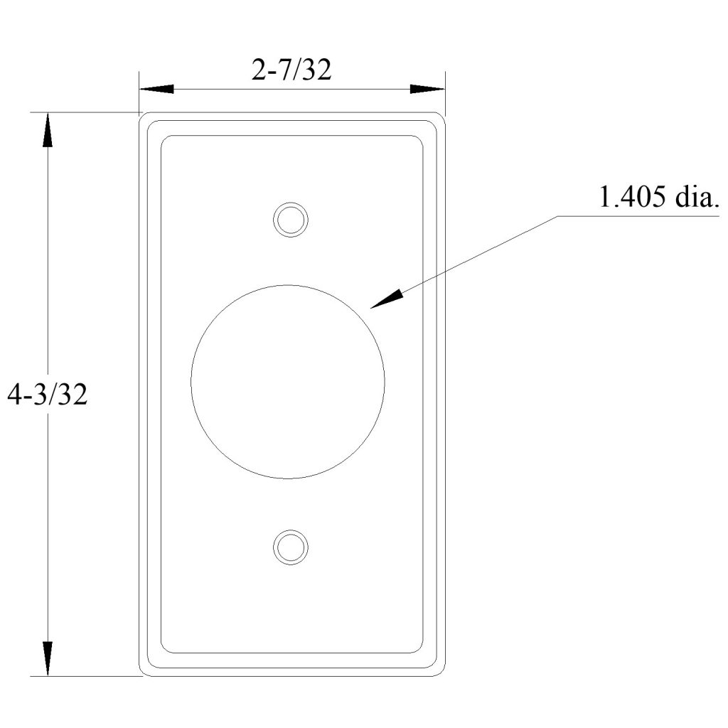 Utility cover, single receptacle - Mulberry Metal