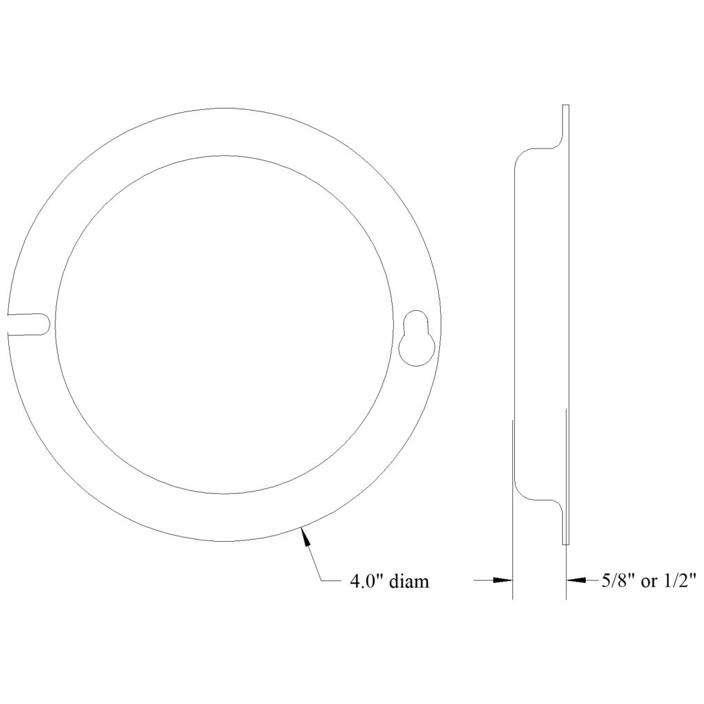 4 inch round raised covers - Mulberry Metal