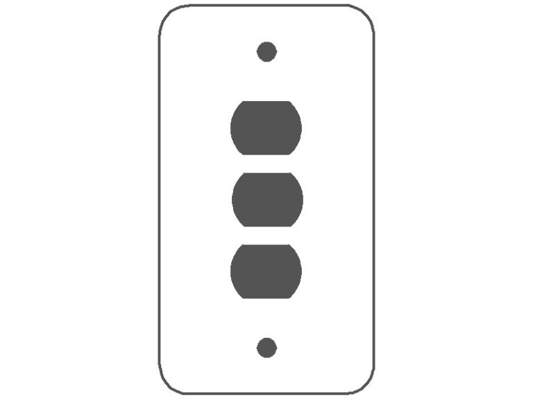 1-gang With (3) Interchangeable Openings (despard); Holes In A 