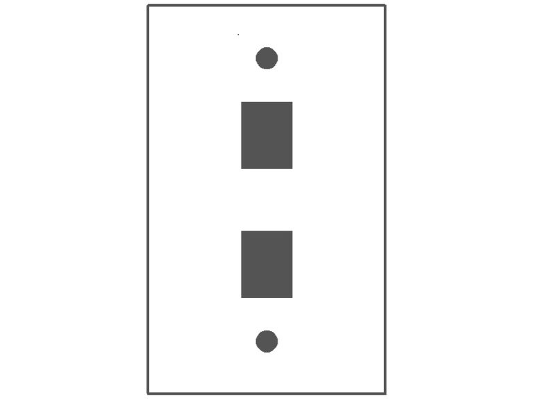 1-gang With 2 Cutouts For 8 Wire Modular Connectors (rj45), Datacom 