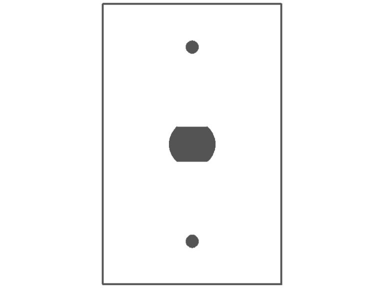 1-gang With Interchangeable Opening (despard); Hole In A Horizontal 