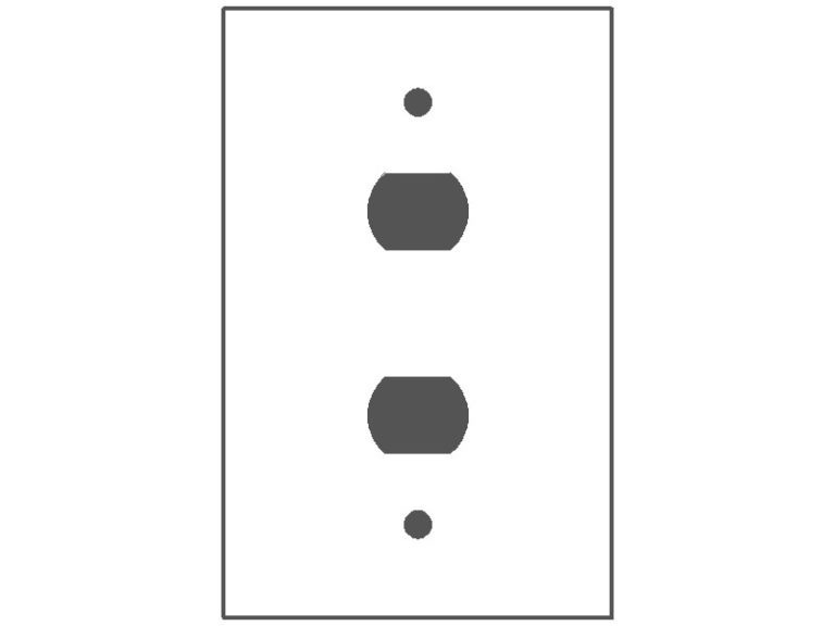 1-gang with (2) Interchangeable openings (despard); holes in a ...