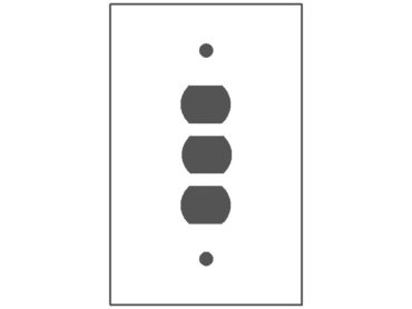 1-gang with (3) Interchangeable openings (despard); holes in a ...